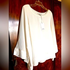 NWT Rose + Olive Kimono Tunic Style cream ivory blouse